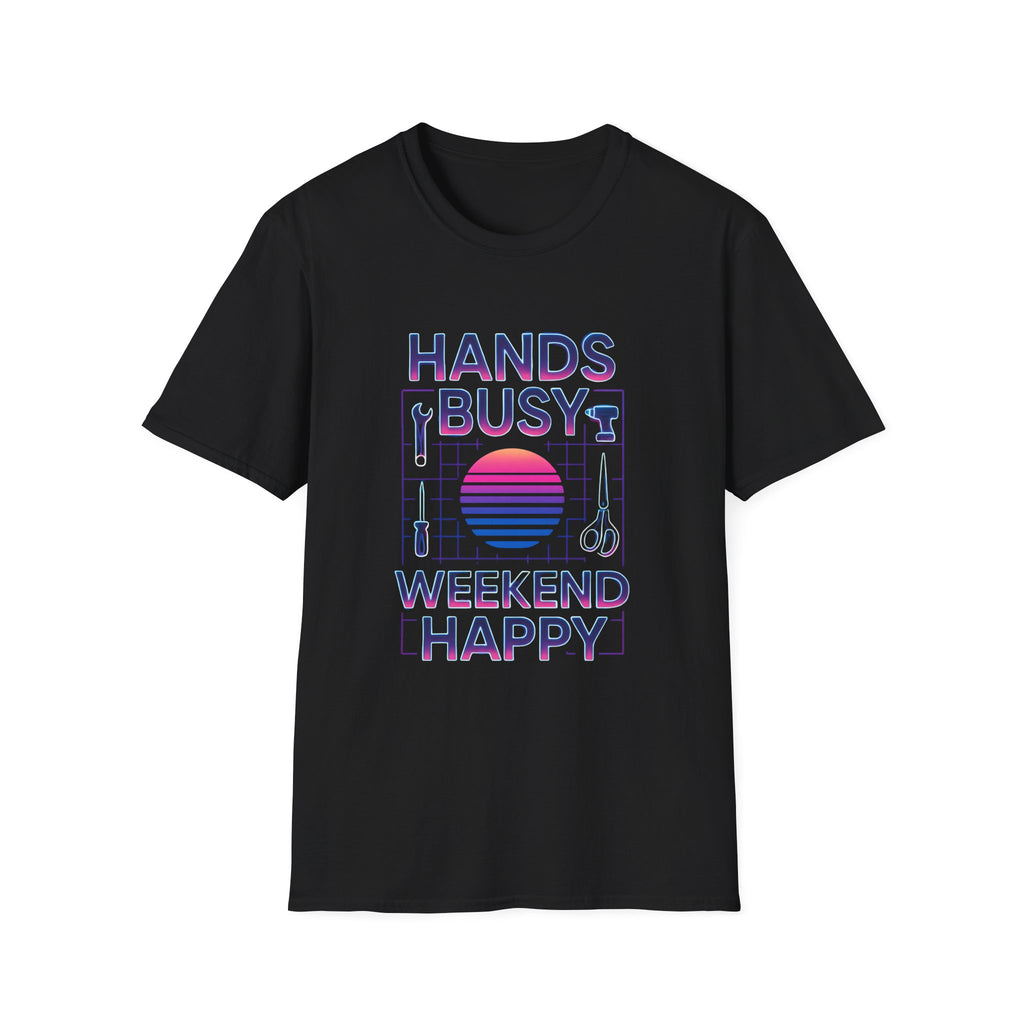 Busy Hands Neon Sign T-Shirt