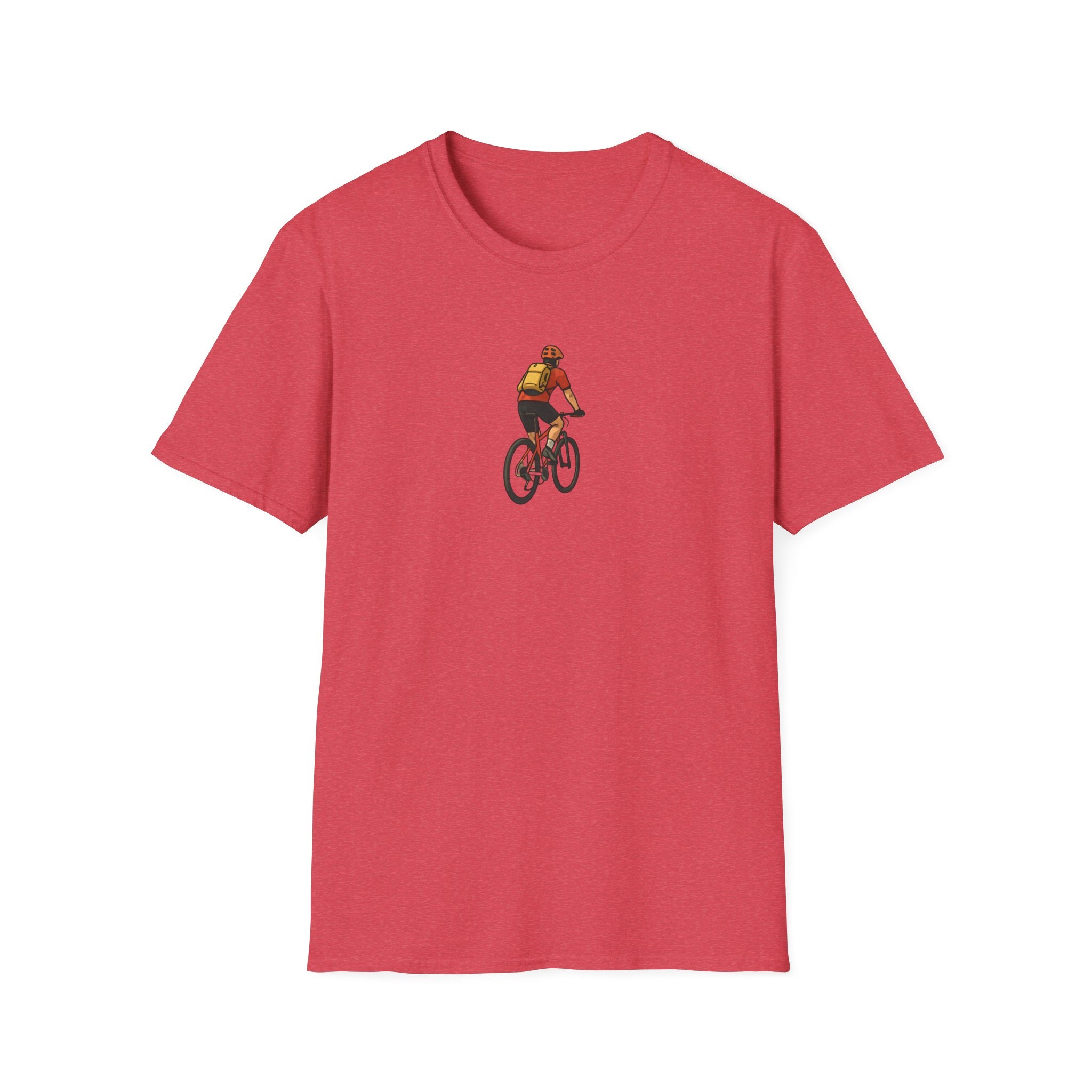 Cyclist with Backpack T-Shirt